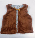 Gilet de berger unisexe chocolat fait maint - l'atelier Dyloma