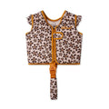 gilet de natation orange fleurs sauvage - swim essentials