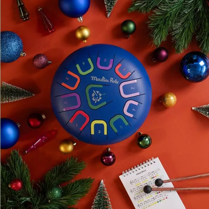 Grand tambour à languette puce & pilou - Moulin roty
