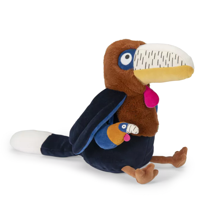 Peluche grand Calao Litchi d'activités La forêt de mawa - Moulin roty