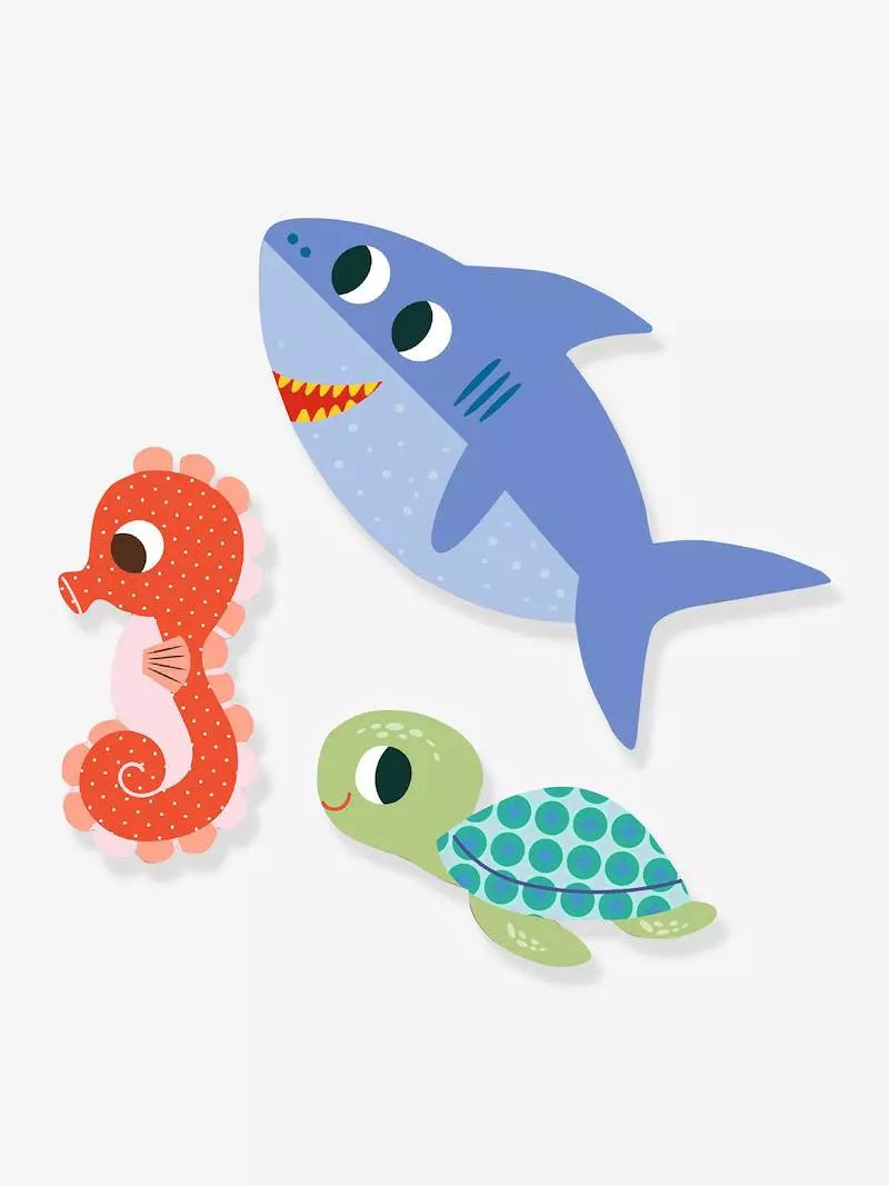 Grosses gommettes animaux de la mer 18 mois - Djeco