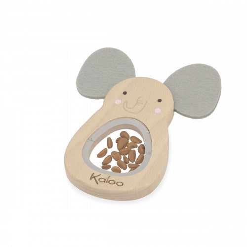 Hochet à son éléphant en bois - Kaloo