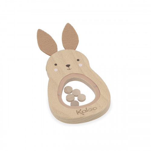 Hochet à son lapin en bois - Kaloo