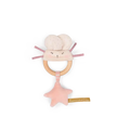 Hochet anneau bois souris rose La petite école de danse - Moulin roty