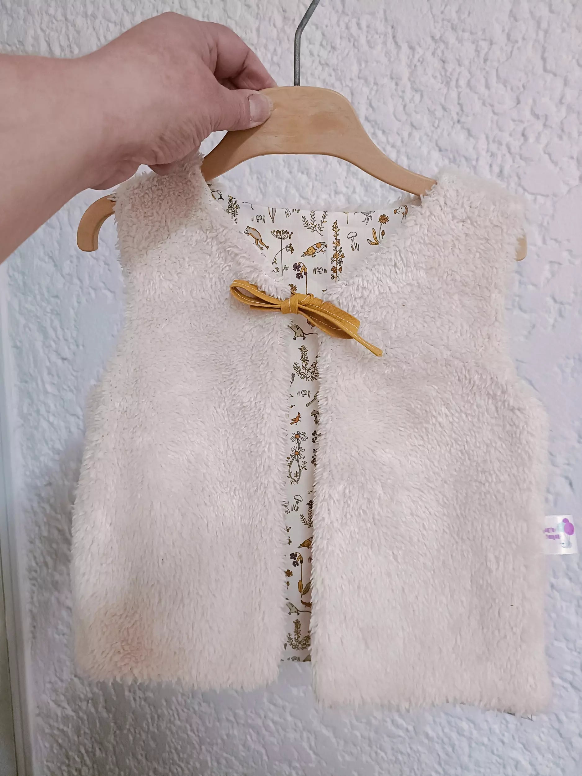 Gilet de berger unisexe Crème fait main - L'Atelier Dyloma