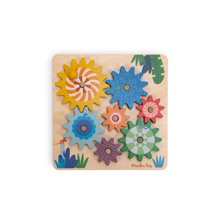Jeu d'engrenage en bois les toupitis - Moulin Roty