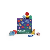 Jeu de perles en bois à enfiler Les toupitis - Moulin roty