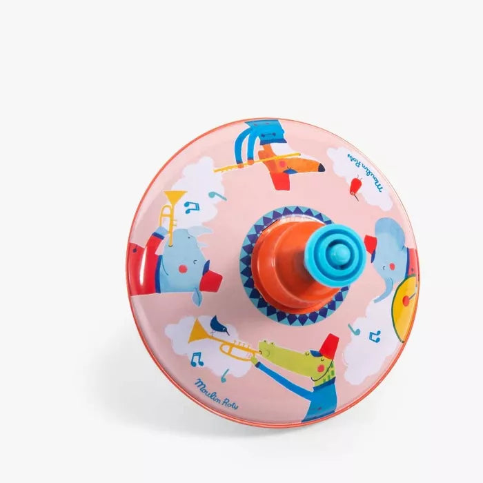 Petite toupie métal en fanfare - Moulin roty