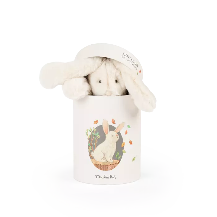 Peluche lapin Louison en boite Arthur & Louison - Moulin roty