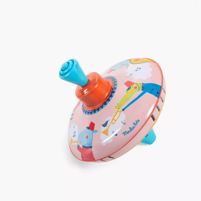 Petite toupie métal en fanfare - Moulin roty