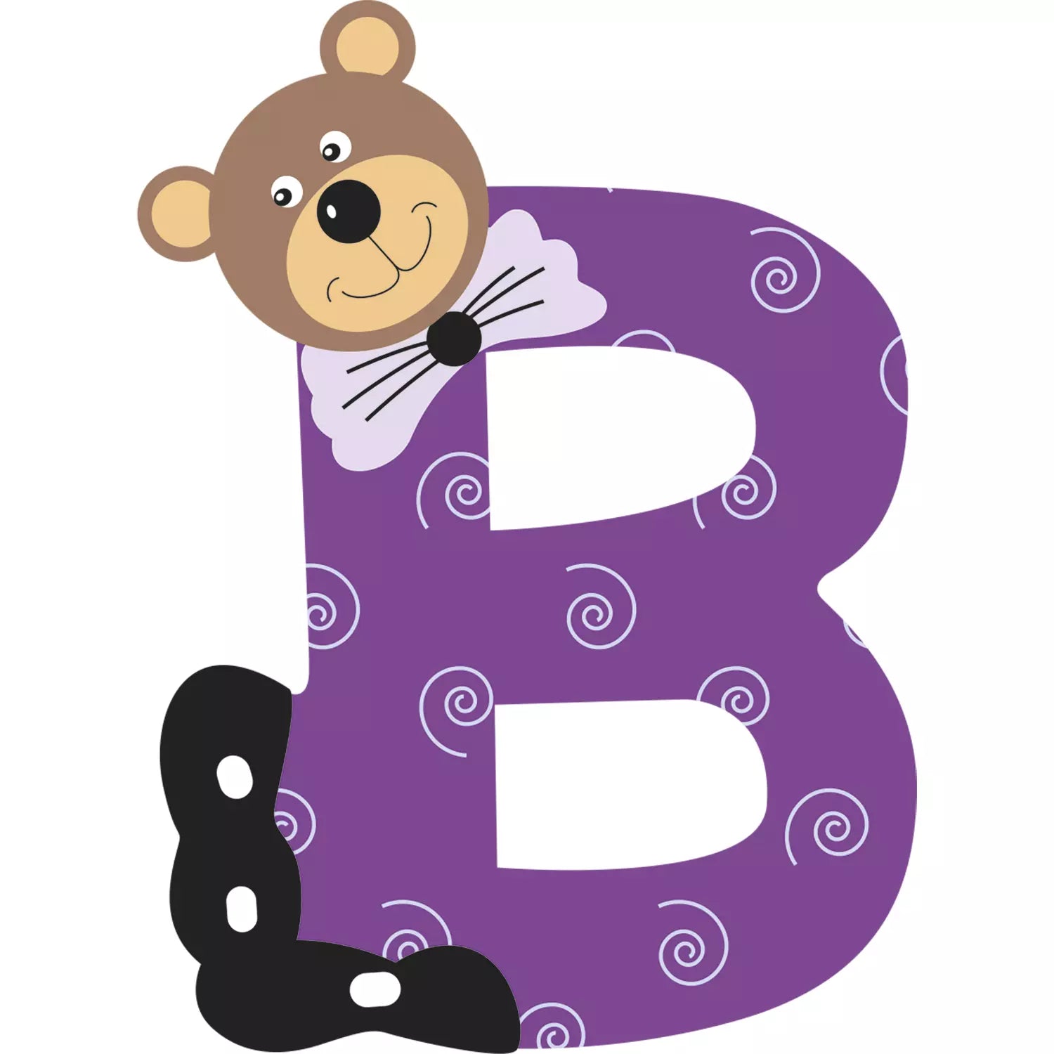 Lettre B de porte en bois - ulysse couleurs d'enfance