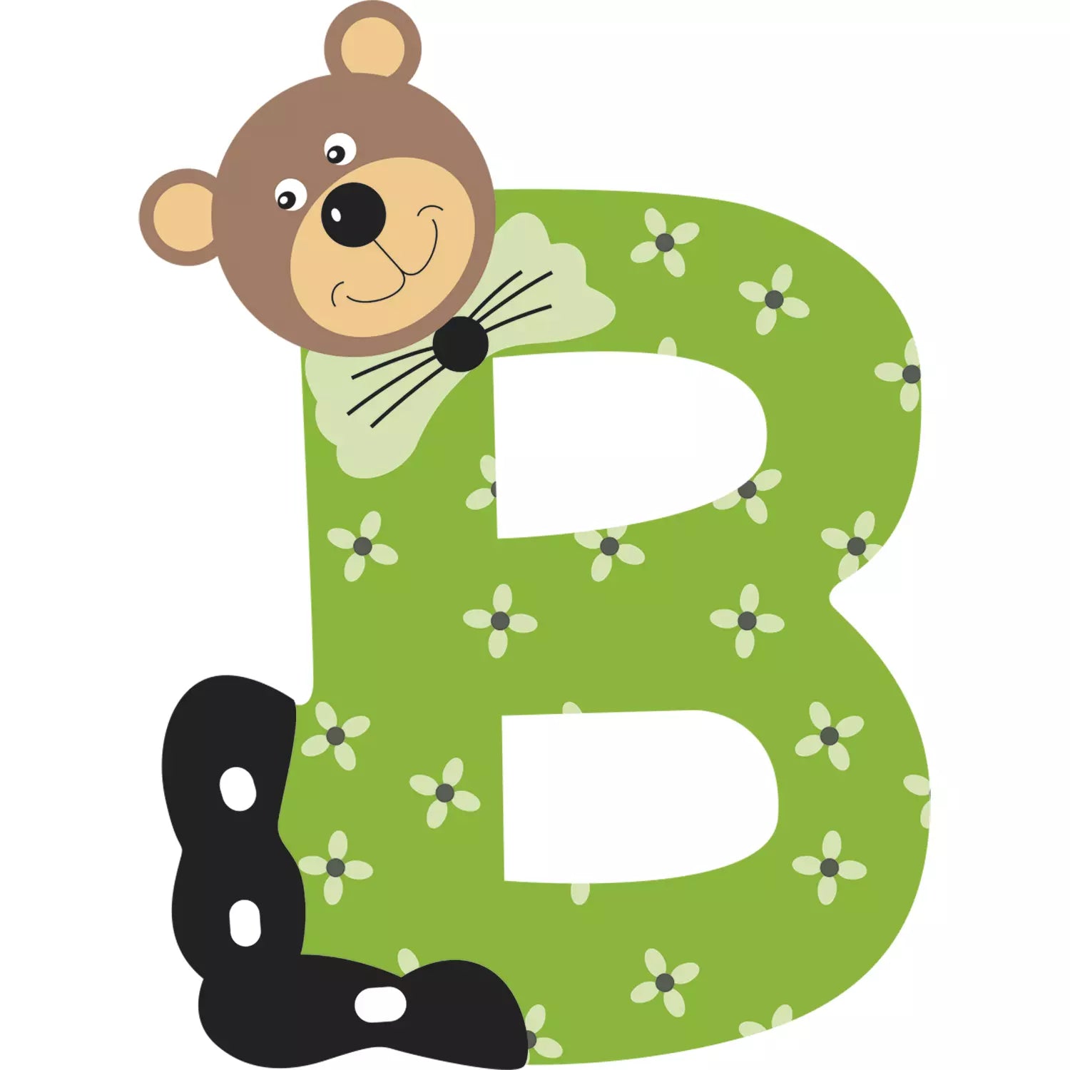 Lettre B de porte en bois - ulysse couleurs d'enfance