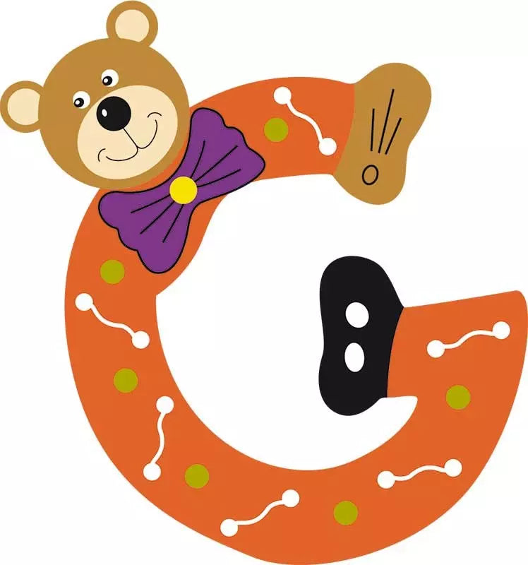 Lettre g de porte en bois - Ulysse couleurs d'enfance