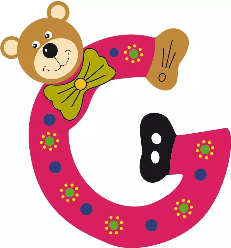 Lettre g de porte en bois - Ulysse couleurs d'enfance