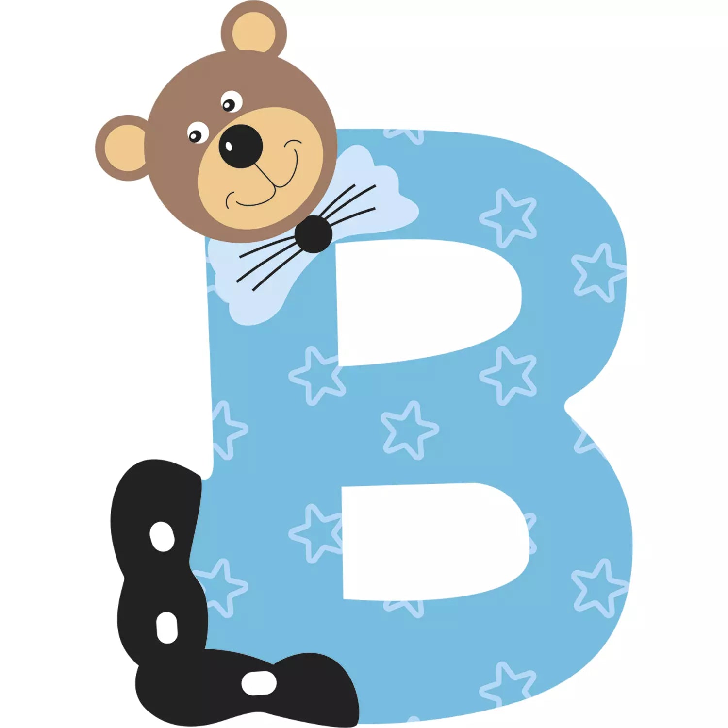 Lettre B de porte en bois - ulysse couleurs d'enfance