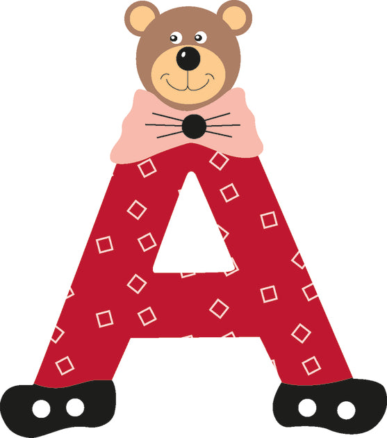 Lettre A de porte en bois - Ulysse couleurs d'enfance