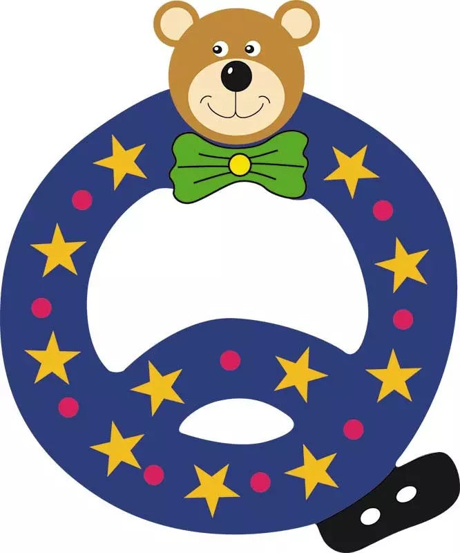 Lettre Q de porte en bois - Ulysse couleurs d'enfance