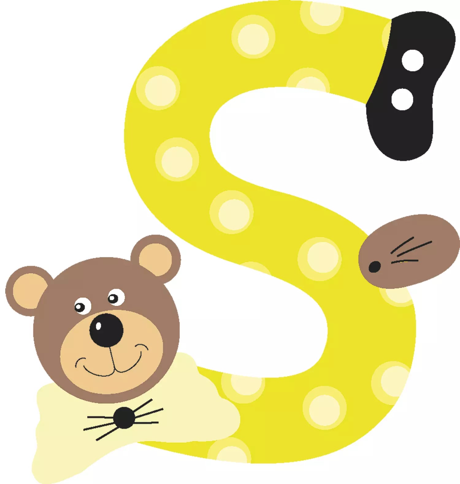 Lettre S de porte en bois - Ulysse couleurts d'enfance