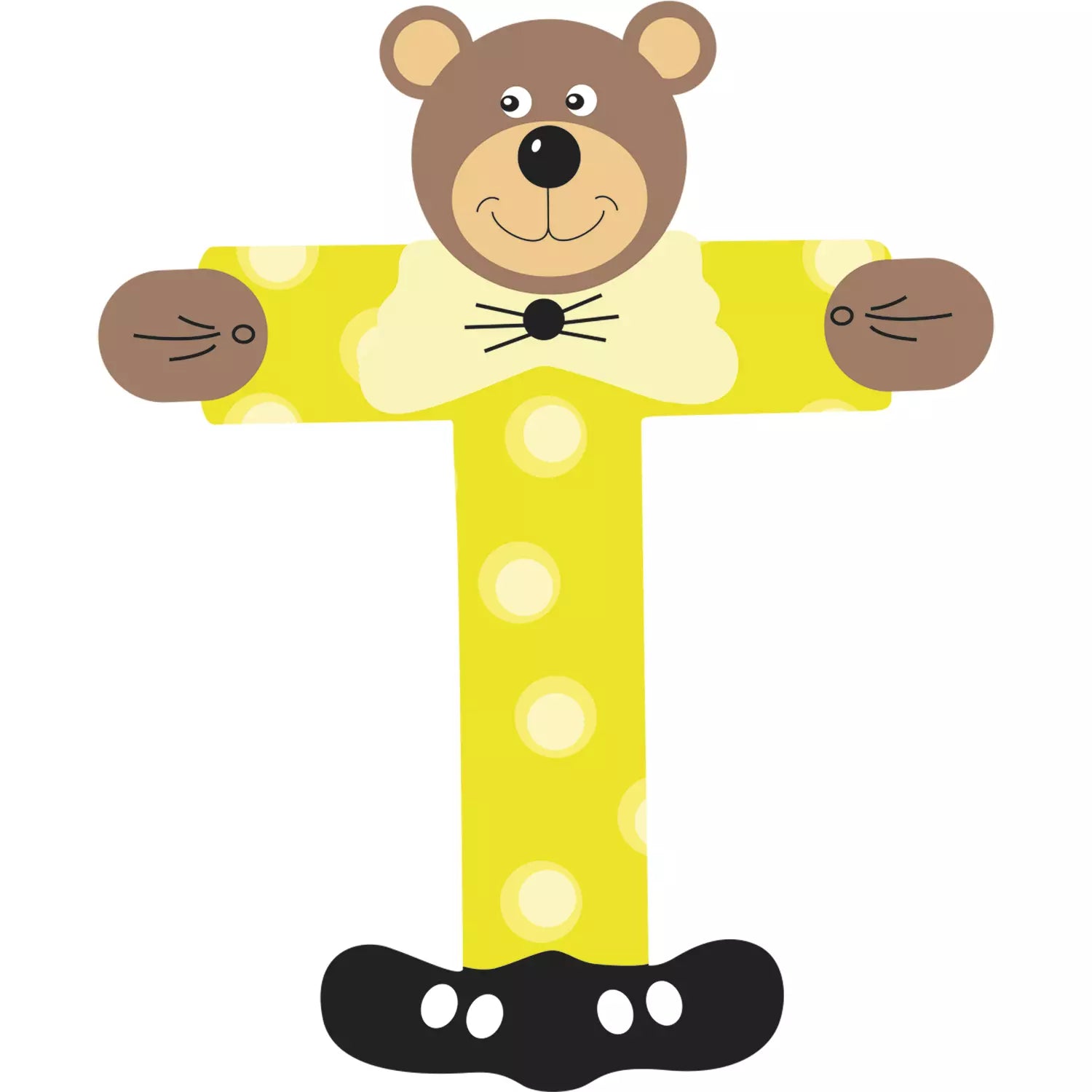 Lettre T de porte en bois - Ulysse couleurs d'enfance