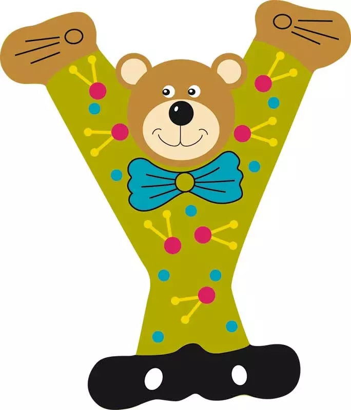 Lettre Y de porte en bois - Ulysse couleurs d'enfance
