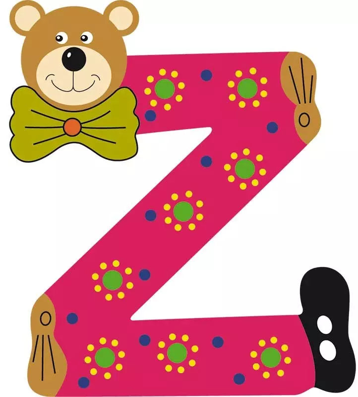 Lettre Z de porte en bois - Ulysse couleurs d'enfance