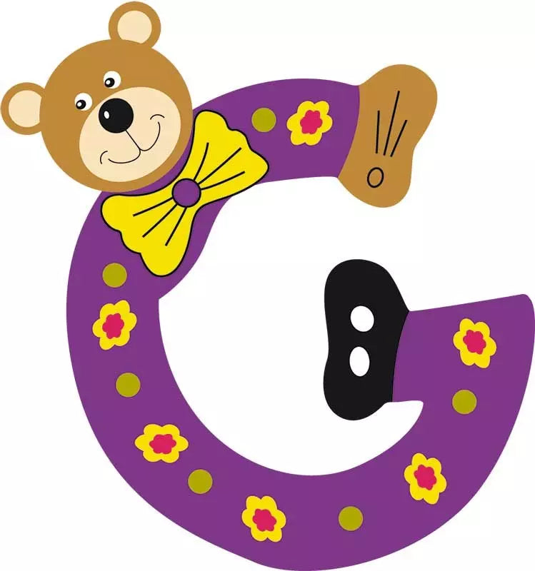 Lettre g de porte en bois - Ulysse couleurs d'enfance