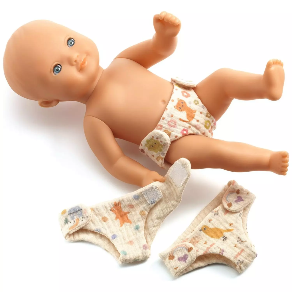 Lot 3 couches pour poupée pomea djeco