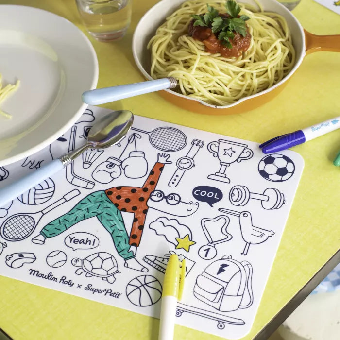 Mini set de table à colorier Les loufoques - Moulin roty