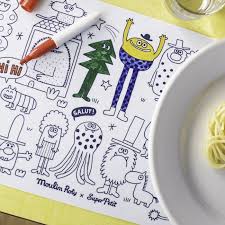 Mini set de table à colorier Les schmouks - Moulin roty