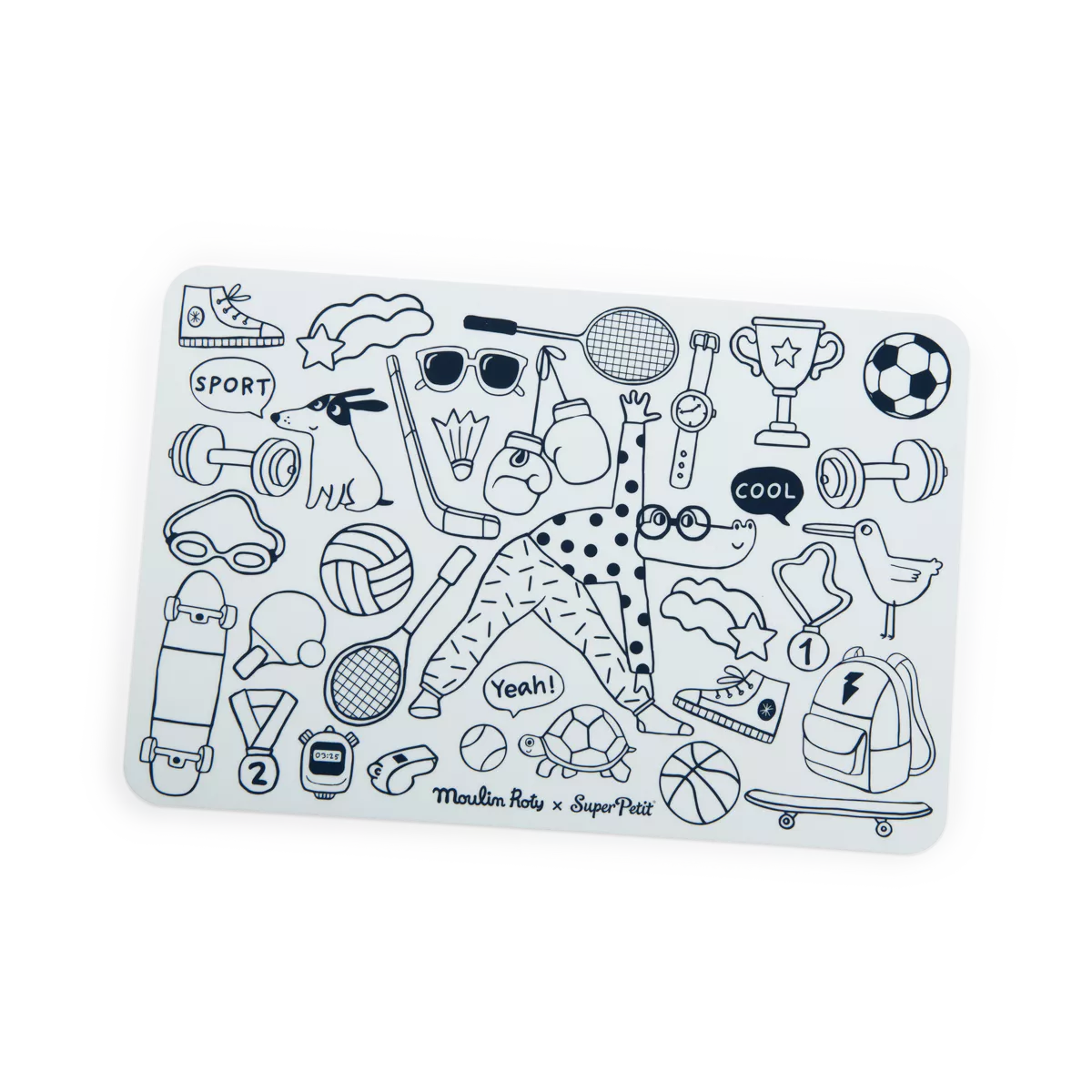 Mini set de table à colorier Les loufoques - Moulin roty