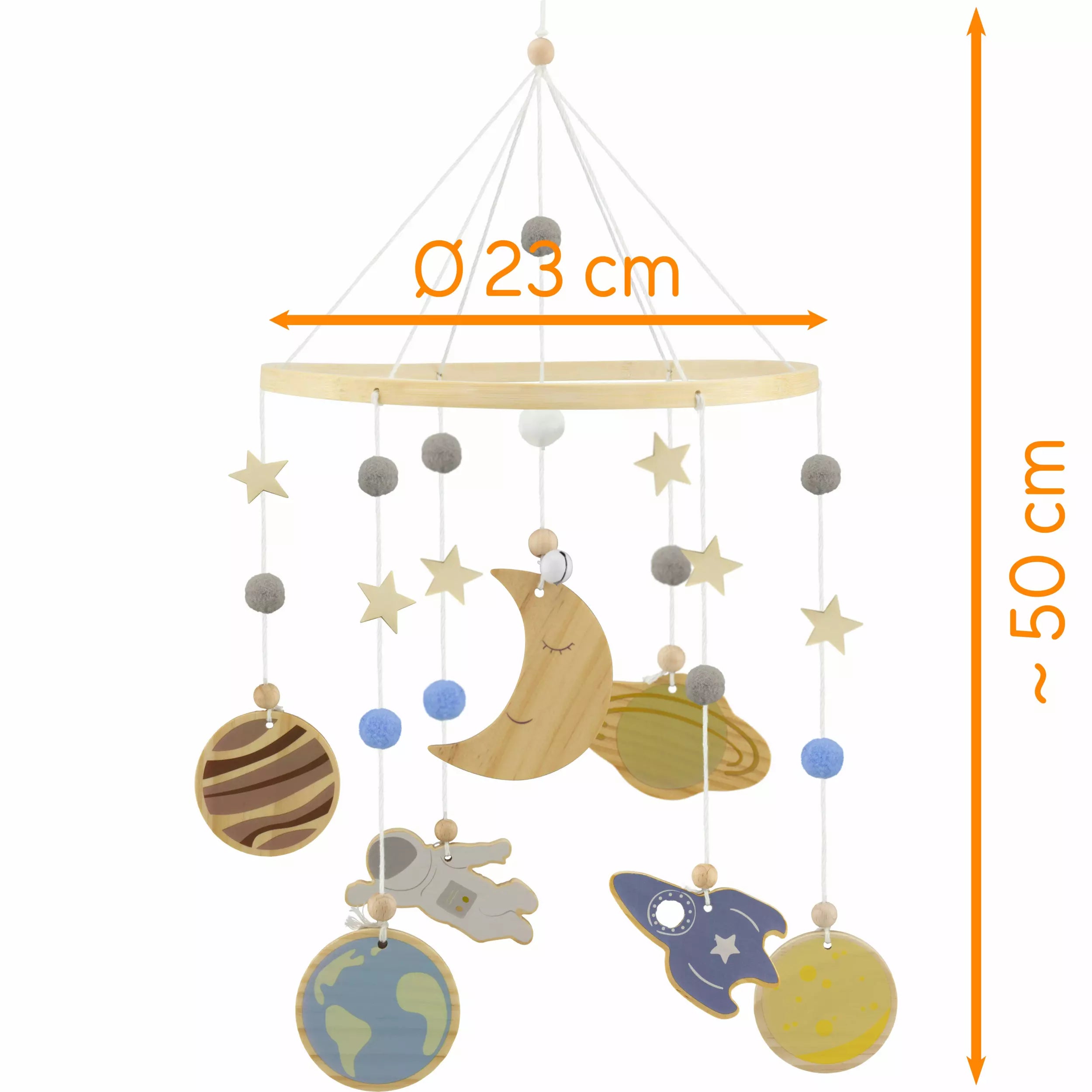 Mobile espace en bois - Ulysse couleurs d'enfance