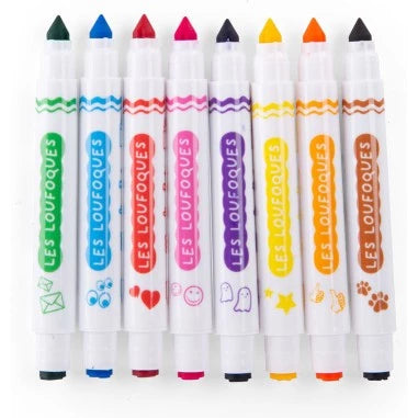 8 feutres tampons Les loufoques - Moulin roty