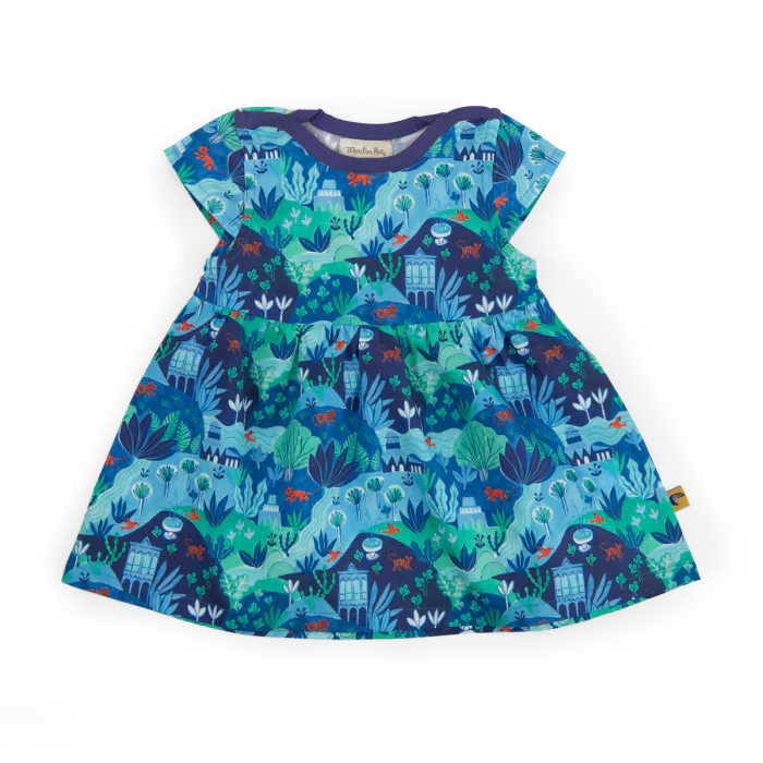 Nadege robe popeline imprimé ville enchantée - Moulin roty