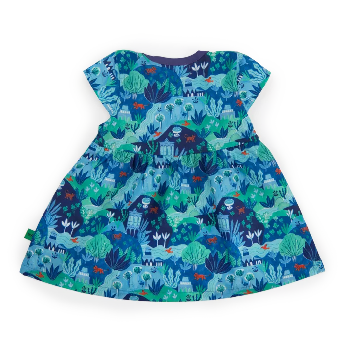 Nadege robe popeline imprimé ville enchantée - Moulin roty