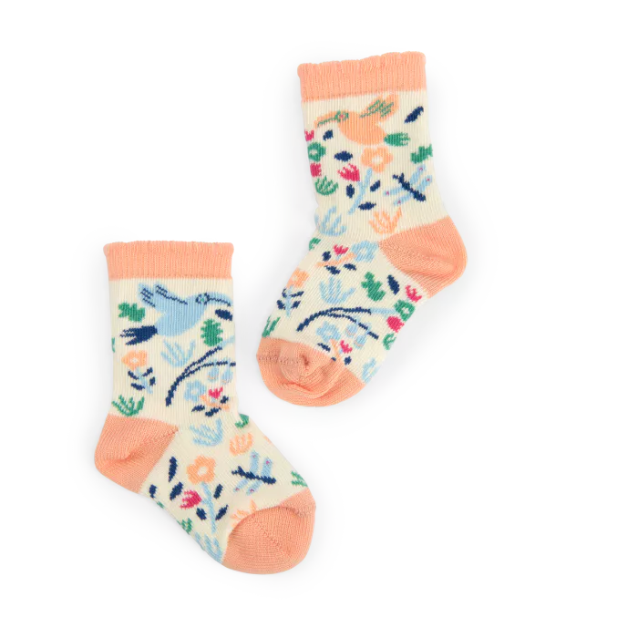 Nadine chaussettes fleurs jungle - Moulin roty