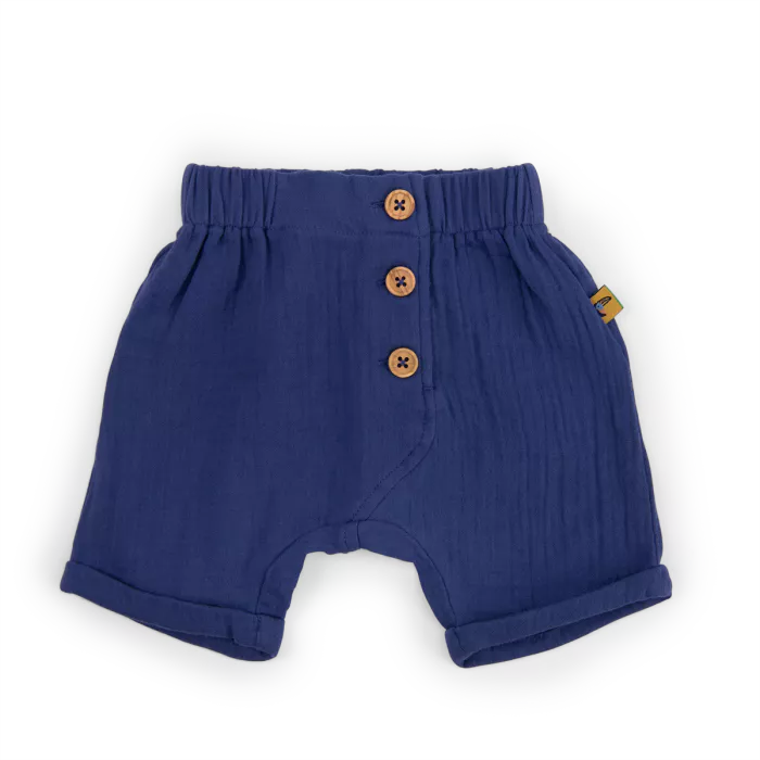 Nahel short sarouel lange bleu jungle - Moulin roty