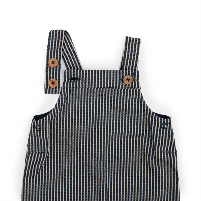 Nash salopette rayé doublé jersey jungle - Moulin roty