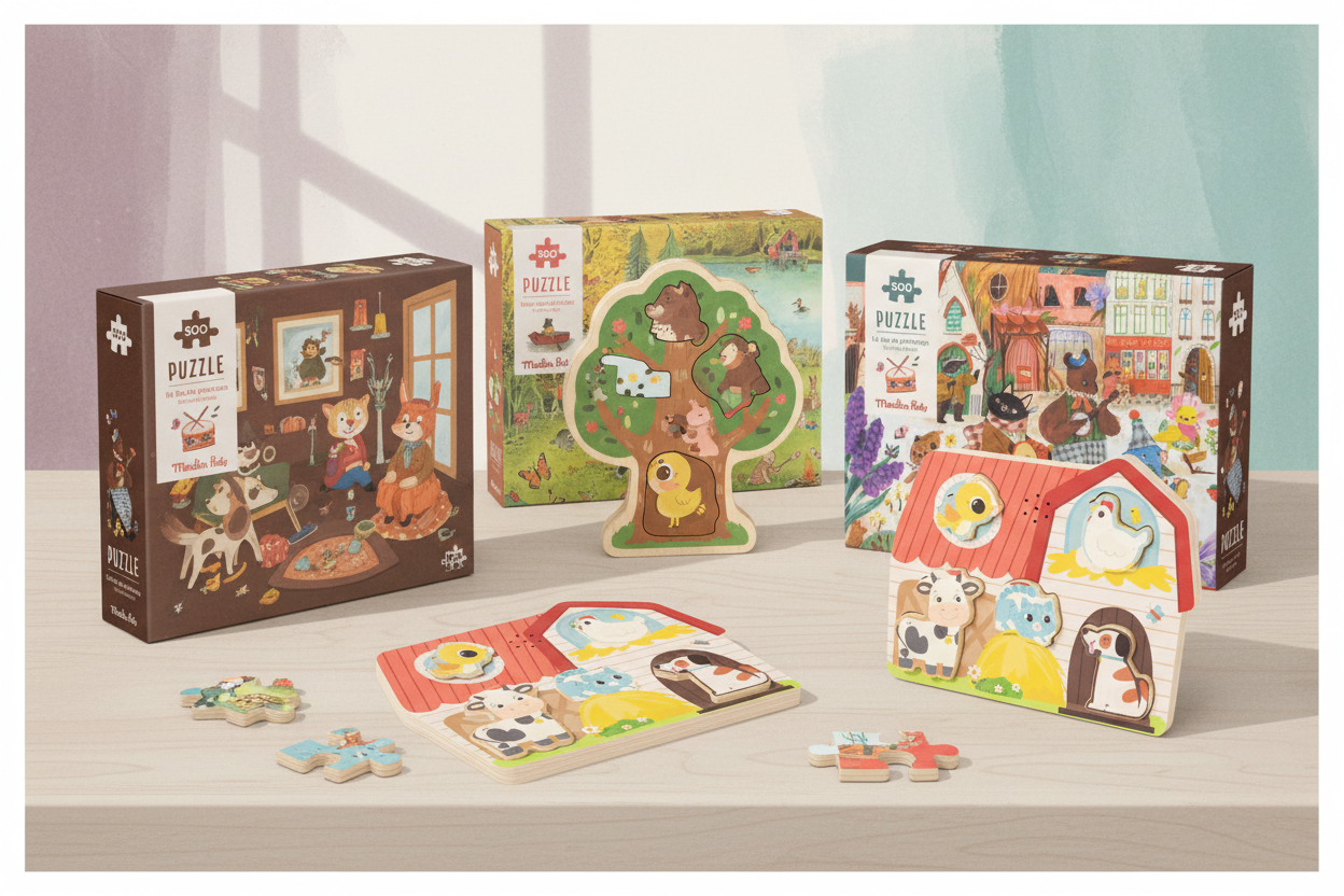 non forece une belle ullistration avec les puzzle de la collection puzzle