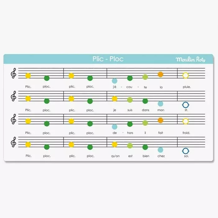 Métallophone en bois Les popipops - Moulin roty