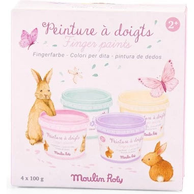 4 pots de peinture à doigts Les rosalies - Moulin roty