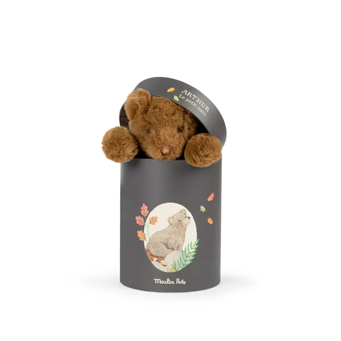 peluche ours Arthur en boite Arthur et Louison - Moulin roty