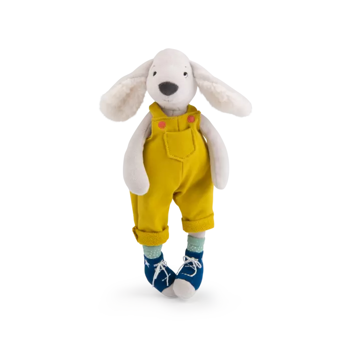 peluche chien pilou jaune 37 cm puce et pilou - Moulin roty