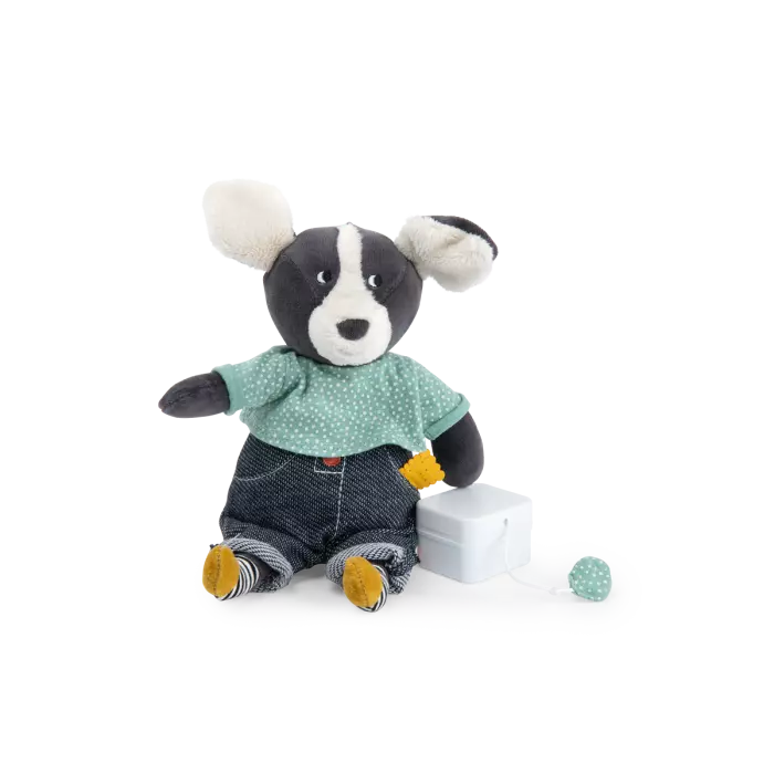 Peluche chien puce musicale puce & pilou - moulin roty