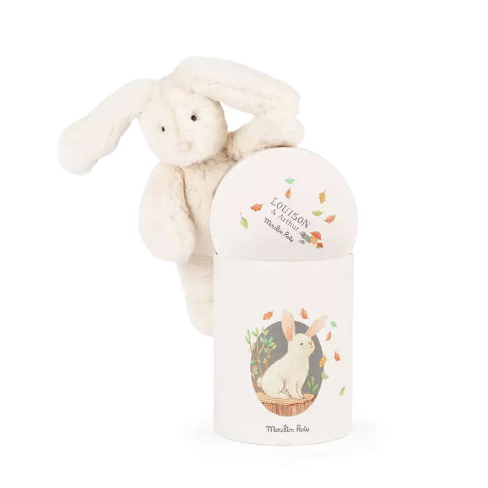 Peluche lapin Louison en boite Arthur & Louison - Moulin roty