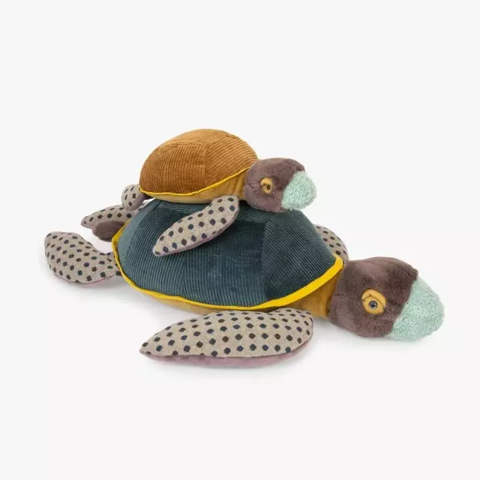 Petite peluche tortue tout autour du monde - Moulin roty