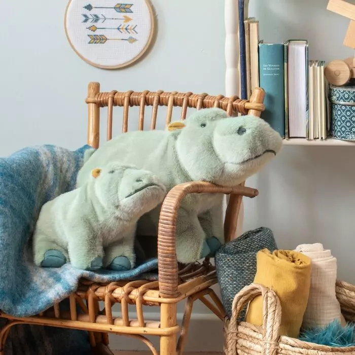 Petite peluche hippopotame tout autour du monde - Moulin roty