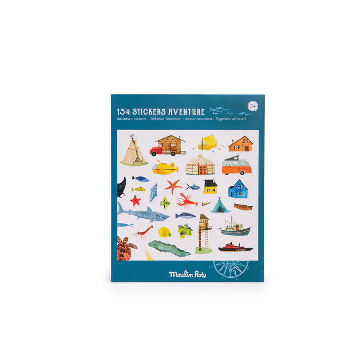 Pochette 154 stickers Le grand explorateur - Moulin roty