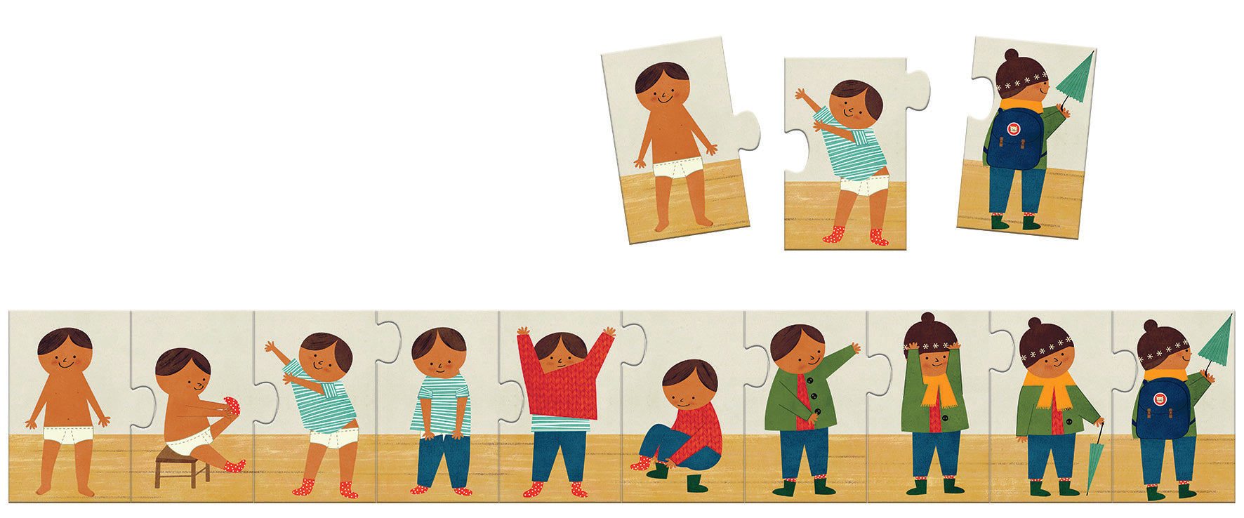 Puzzle je m'habille 10 pcs - Djeco