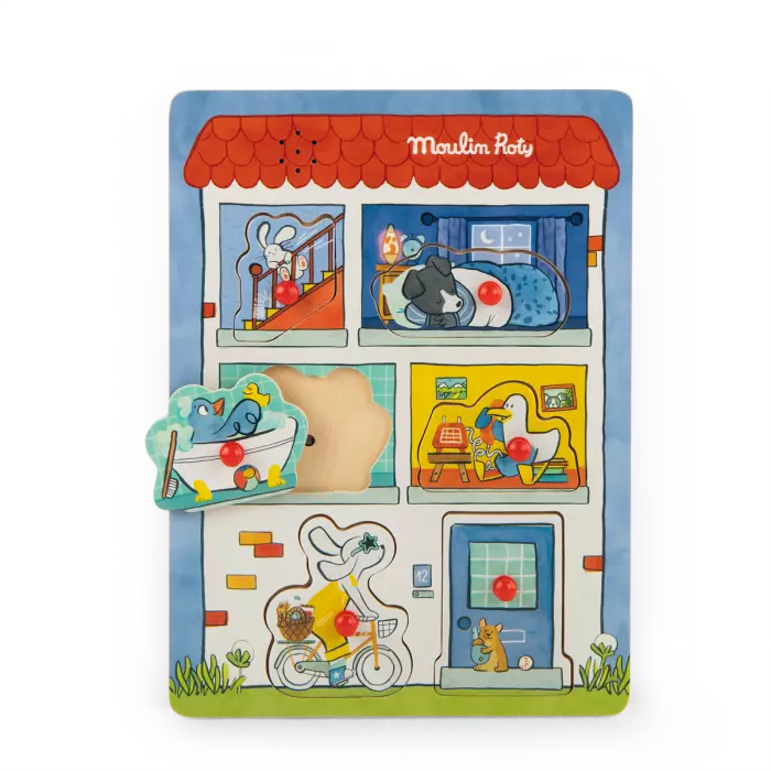Puzzle sonore en bois Puce & Pilou - Moulin roty