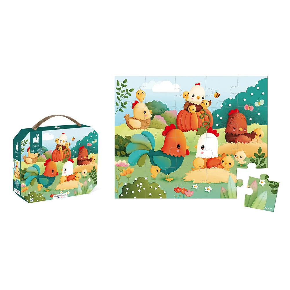 Puzzle Bienvenue à la basse-cour 20 pièces - Janod